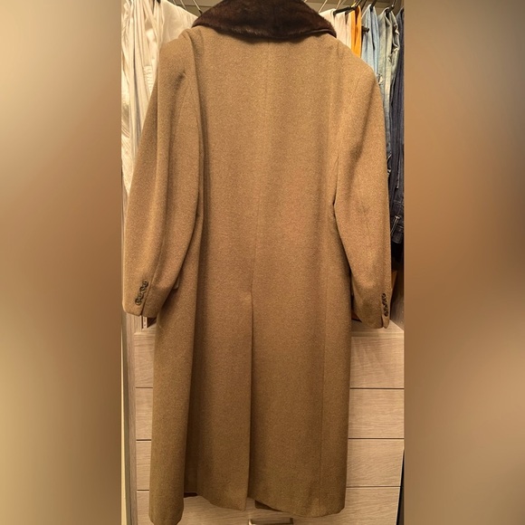 Tan and Brown Pea Coat with Classic Design - Picture 5 of 12